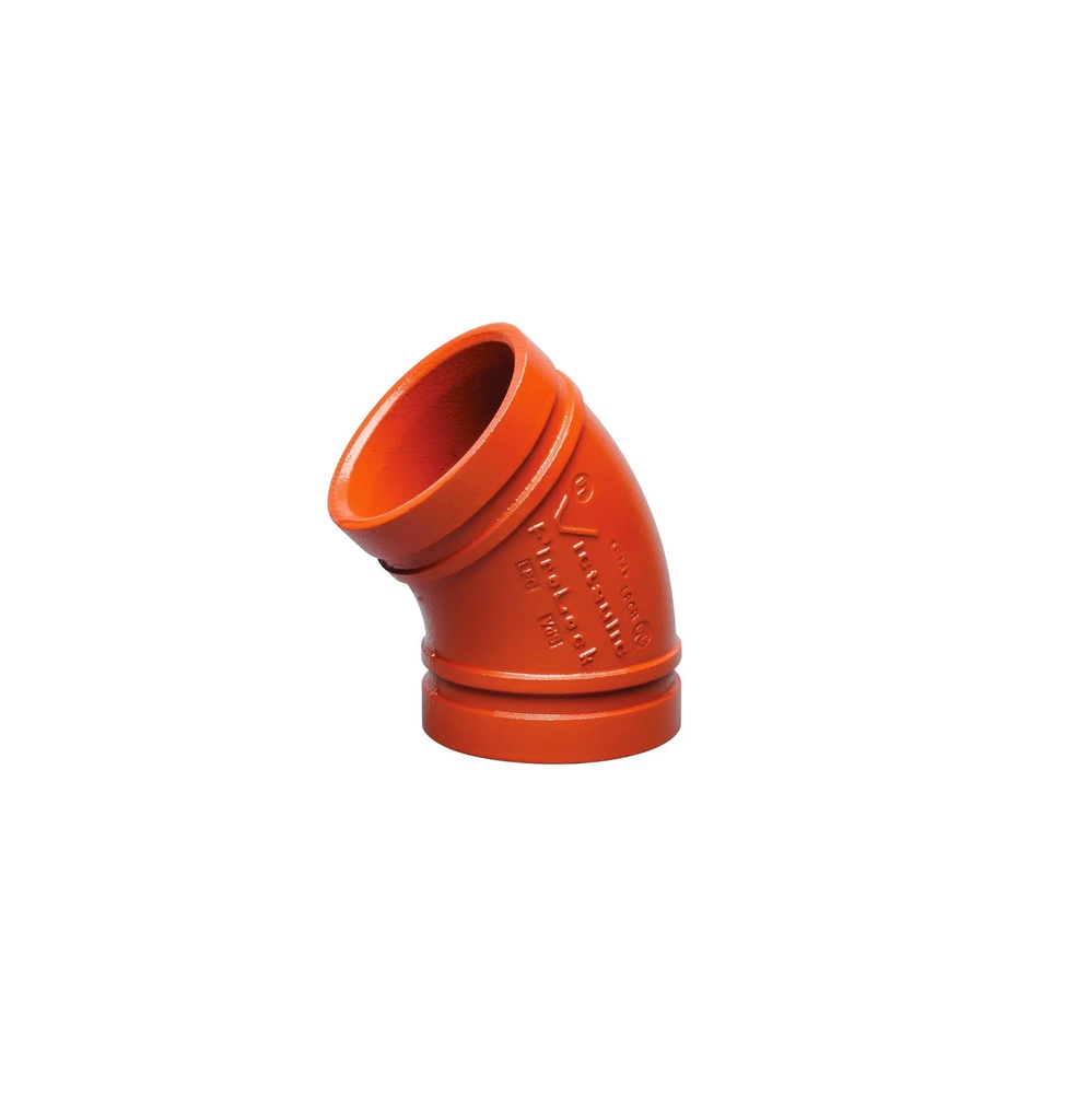 CODO RANURADO ESTÁNDAR 6" 45 GRVD 165MM