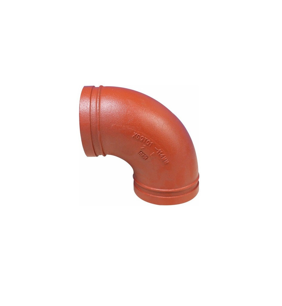 CODO RANURADO DE 2" 90° GALVANIZADO