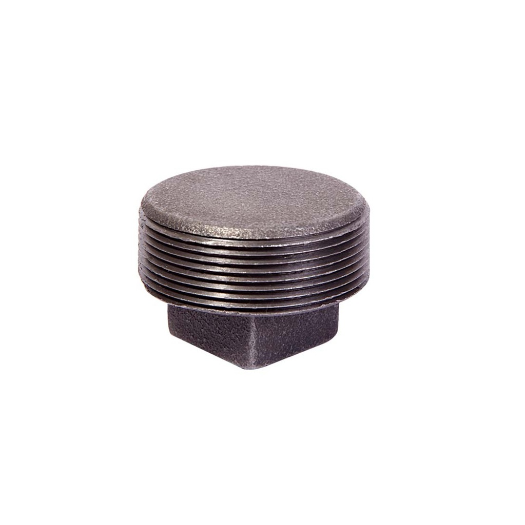TAPON MACIZO ACERO NEGRO 1/2"