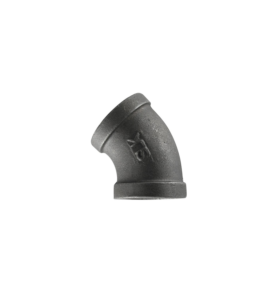 CODO DE 3/4" 150#, DE 45  NEGRO