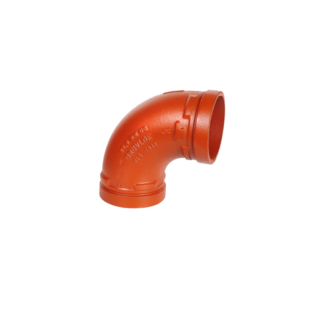 CODO RANURADO DE 1-1/2" 90º GALVANIZADO