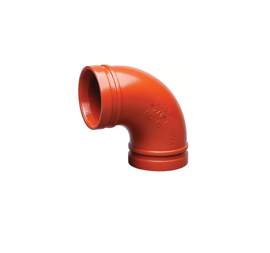 CODO RANURADO GALVANIZADO 90 DE 5" 90° HIERRO DUCTIL