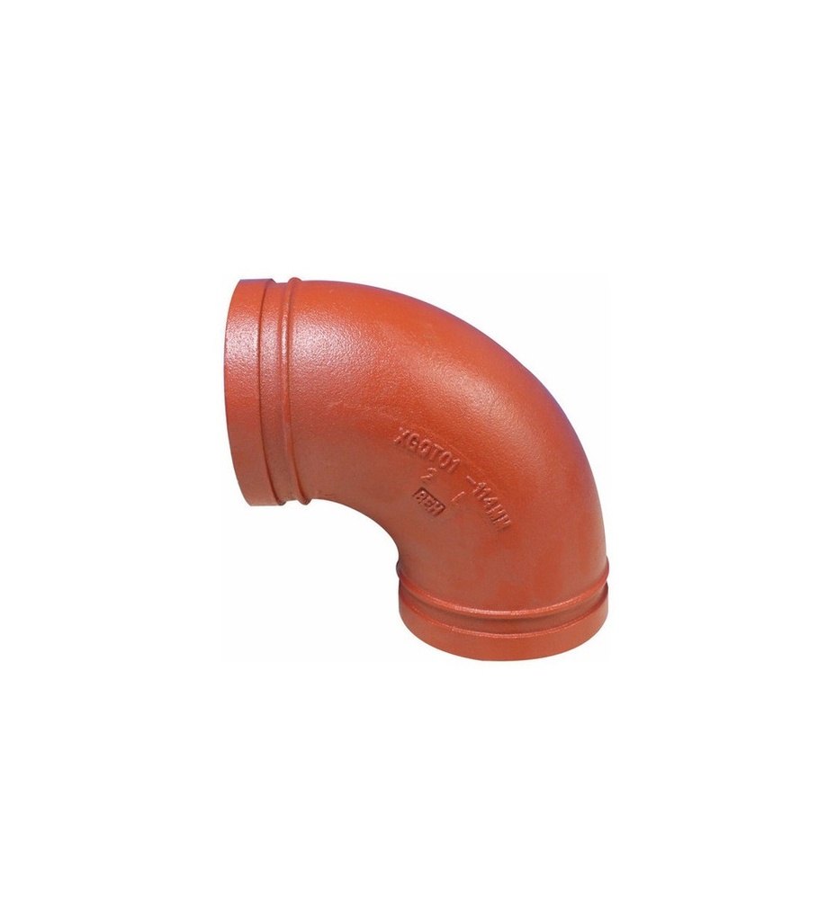 CODO RANURADO DE 1" ESTÁNDAR 90° HIERRO DUCTIL 