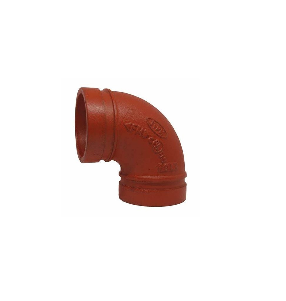 CODO DE RADIO CORTO DE 2-1/2" 90 ELL GRV