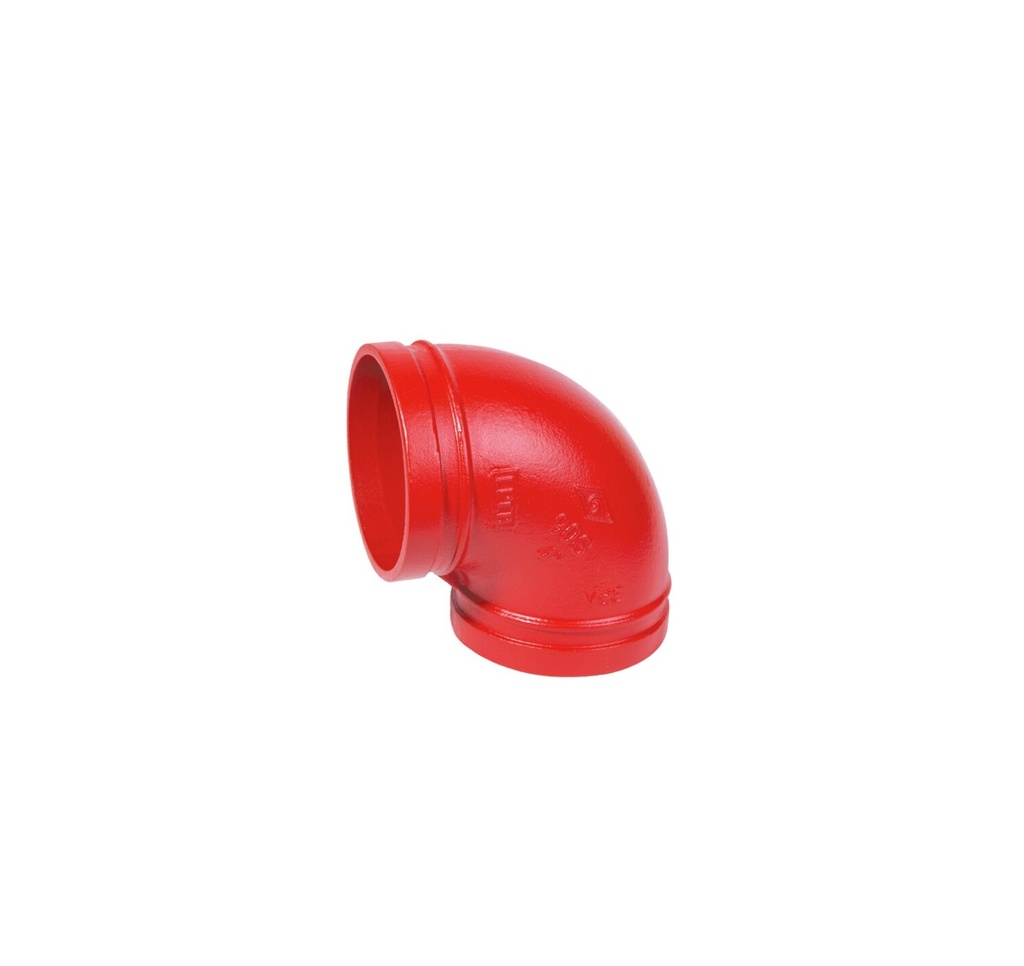 CODO RANURADO RADIO CORTO GRVD 90 DE  3"