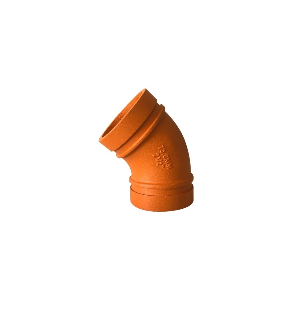 CODO RANURADO DE 2-1/2" 45º UL/FM