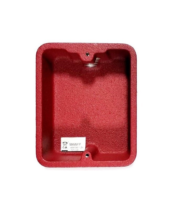 UN EXTREMO GOLPEADO POR 1/2 "CONDUCTO, ROJO.