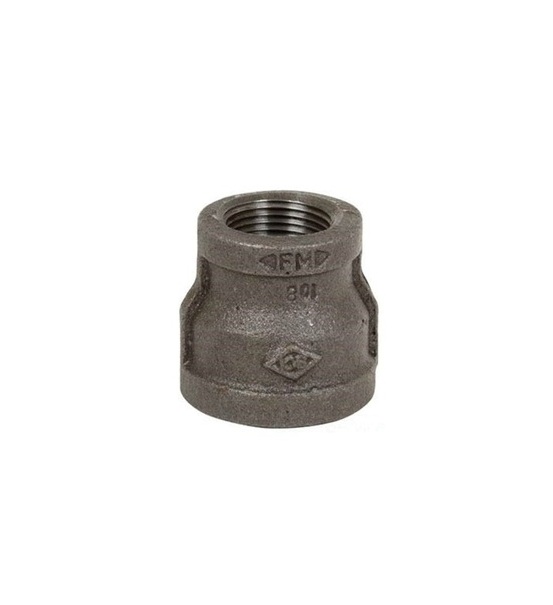 ACOPLE REDUCTOR DE ACERO NEGRO DE 1 1/4" X 1/2"
