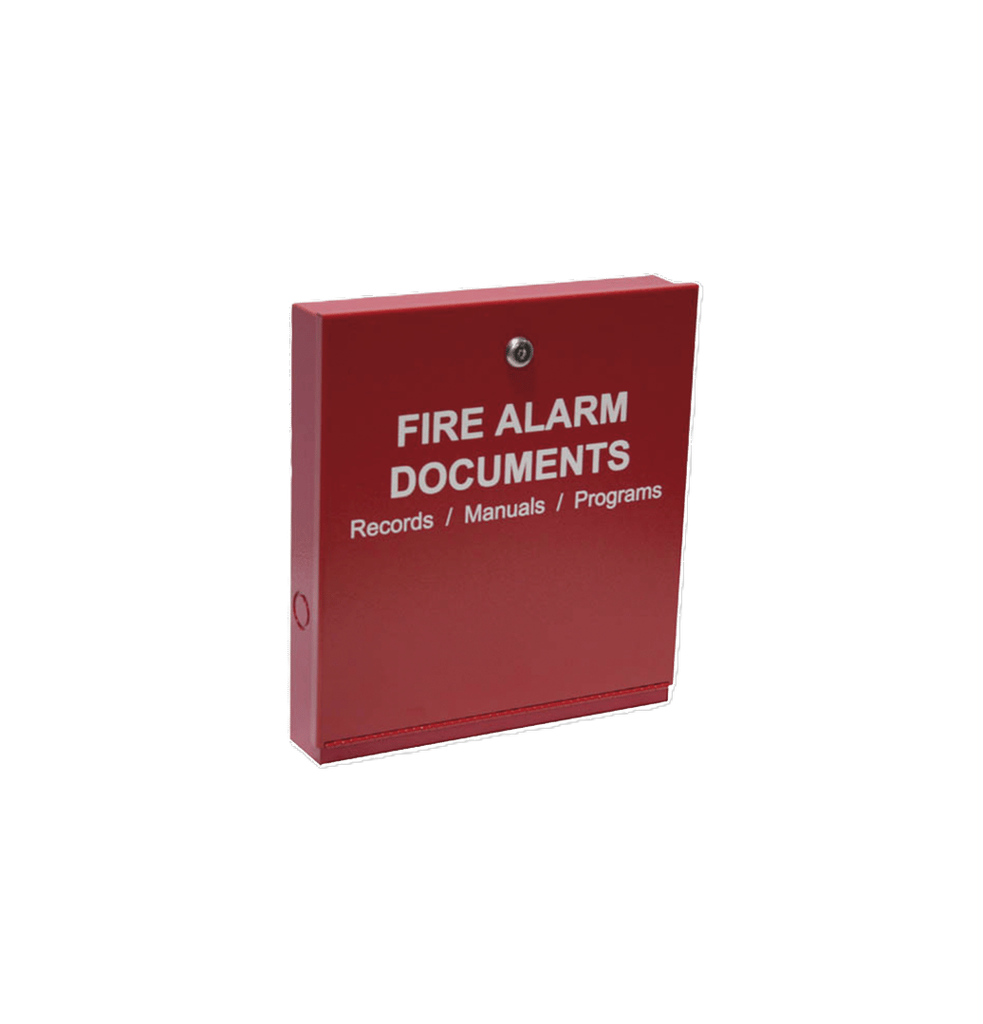 GABINETE DE DOCUMENTOS DE ALARMA DE INCENDIO CON CERRADURA DE NOTIF