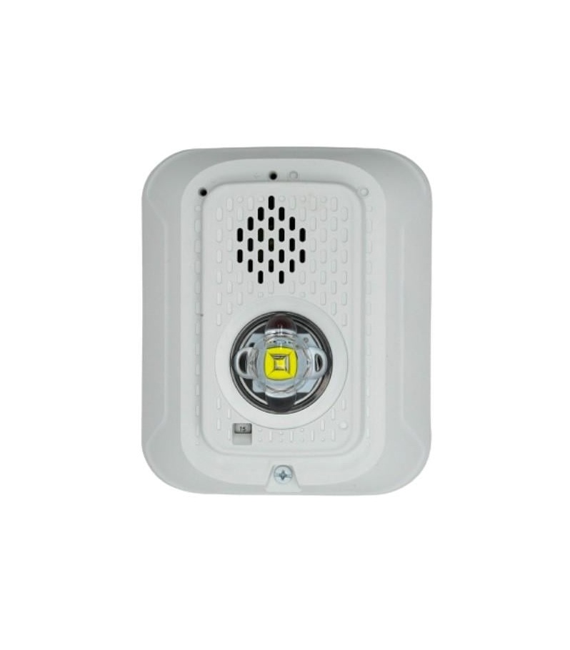 ALTAVOZ/ LUZ ESTROBOSCÓPICA LED 2W PARED BLANCA 4X4 