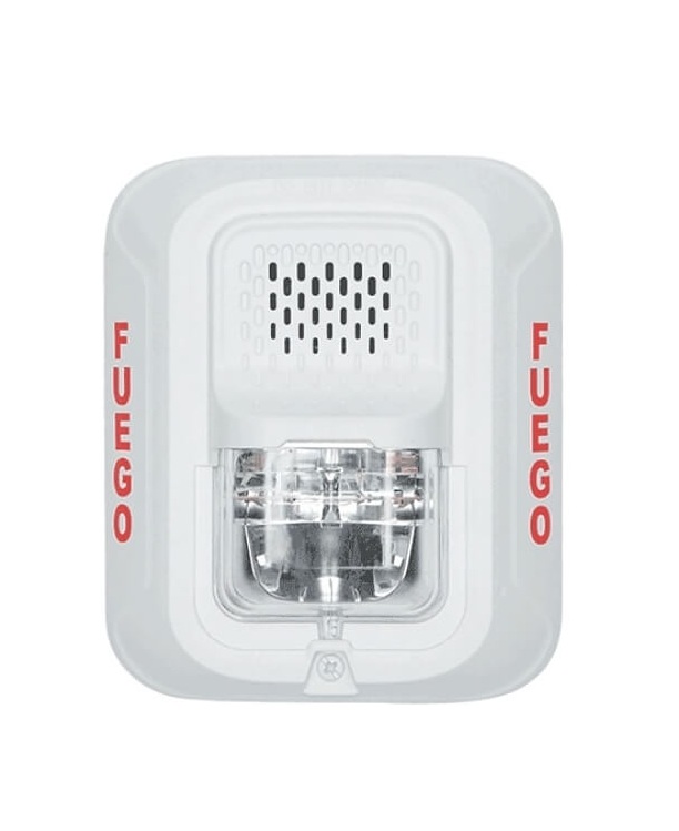 ALTAVOZ LUZ ESTROBOSCÓPICA 2W PARED - BLANCA, FUEGO