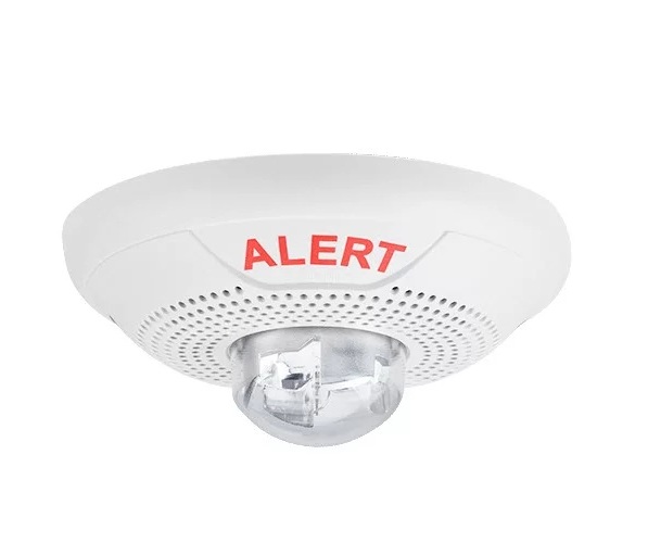 ALTAVOZ LUZ ESTROBOSCOPICA TECHO, BLANCO CON LENTE, ALERT