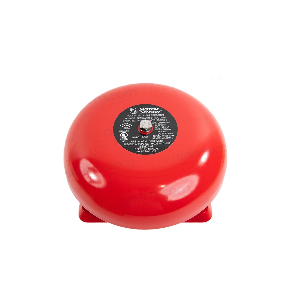 CAMPANA DE ALARMA CONTRA INCENDIOS DE 6″ 24V