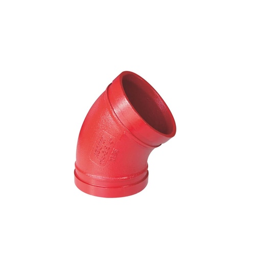 [120267] CODO 45 RANURADO ESTÁNDAR DE 10"