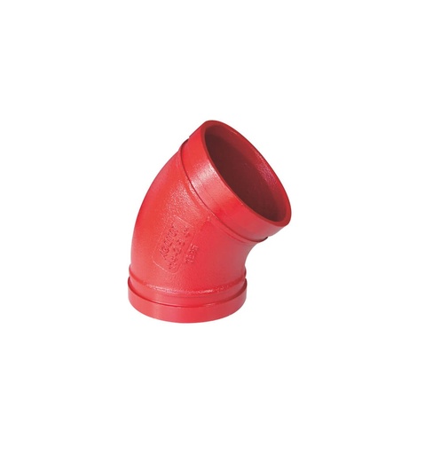 [120324] CODO 45 RANURADO ESTÁNDAR DE 12"