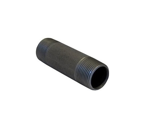 [158BSN] NIPPLE CERRADO DE 1-1/2" X 8  NEGRO