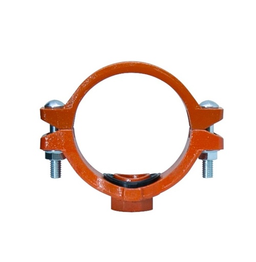 [41MTTR] TEE DE 4" X 1" MECÁNICANICA ROSCADA GRVD