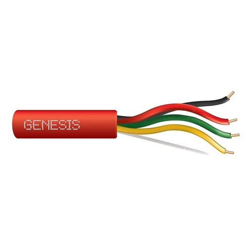 [43071104] CABLE DE ALARMA 18/4 SÓLIDO SIN BLINDAJE 1000 Rojo