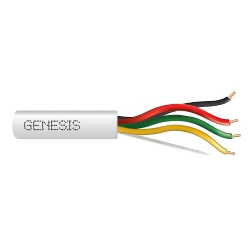[43075501] CABLE DE ALARMA 18/4 SÓLIDO SIN BLINDAJE 500 Blanco