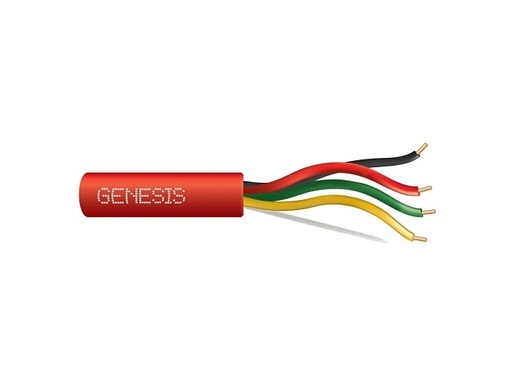 [43141004] CABLE DE ALARMA 14/4 SÓLIDO SIN BLINDAJE 1000  Rojo