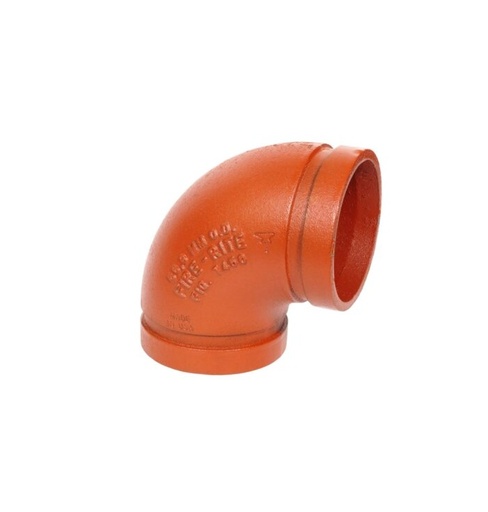 [490SRD] CODO RANURADO DE 4" DE RADIO CORTO 90°