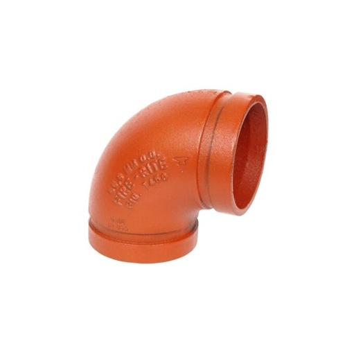 [490SRGD] CODO RANURADO DE 4" DE RADIO CORTO 90° GALVANIZADO