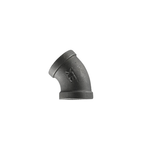 [7A03020200] CODO DE 1/2" DE 45 GRADOS NEGRO
