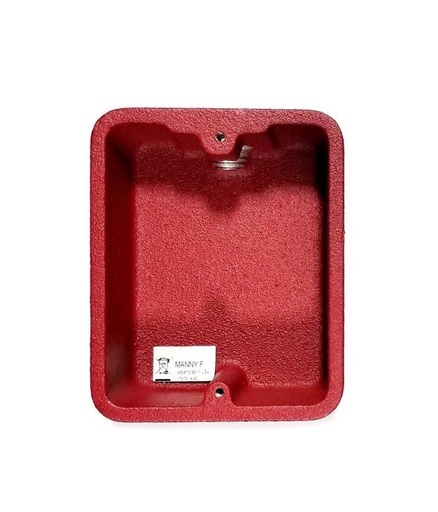 [BG-2R] UN EXTREMO GOLPEADO POR 1/2 "CONDUCTO, ROJO.