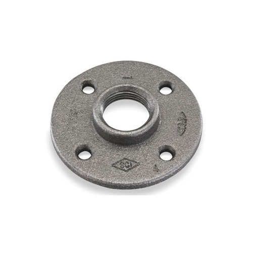 [CI125FLOOR] BRIDA DE PISO DE 1-1/4" NEGRA