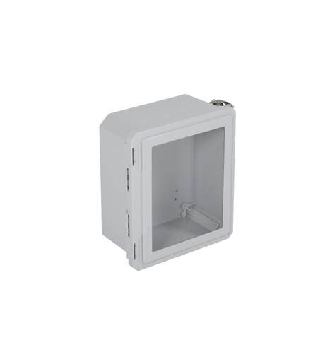[EF121006-W] GABINETE DE FIBRA DE VIDRIO OPACA CON VENTANA 12X10X6