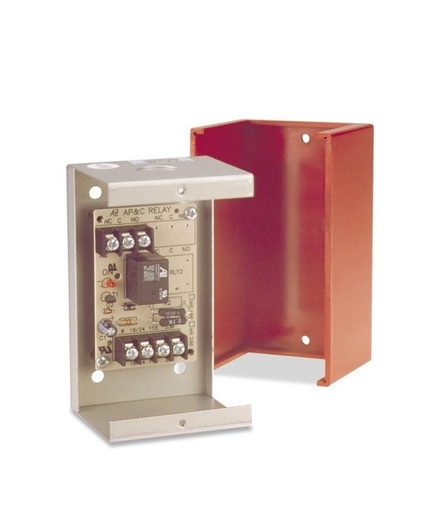 [MR-101-CR] RELÉ,CONTROL SPDT, EN UN RECINTO DE METAL ROJO.