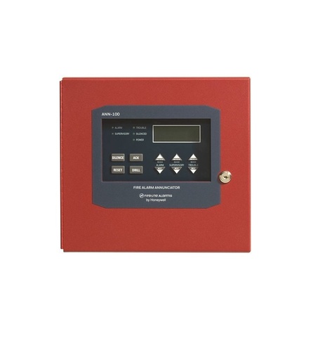 [N-ANN-100R] ANUNCIADOR DE INCENDIO REMOTO LCD DE 80 CARACTERES, ROJO