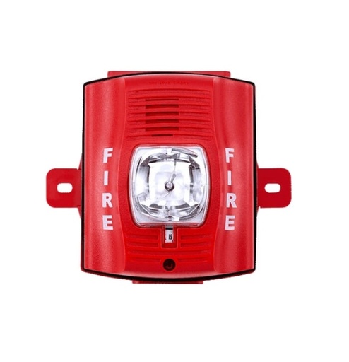 [P2RHK-120] ALTAVOZ / LUZ ESTROBOSCÓPICA, 120 VOLTIOS, HI CANDELA, ROJA