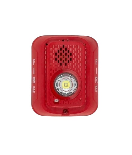 [P2RLED-BP10] ALTAVOZ/ LUZ ESTROBOSCÓPICA LED DE 2W PARA PARED ROJA 4X4 PAQ DE 10