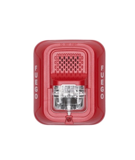 [P2RL-SP] ALTAVOZ CON LUZ ESTROBOSCÓPICA 2W PARED ROJA, FUEGO
