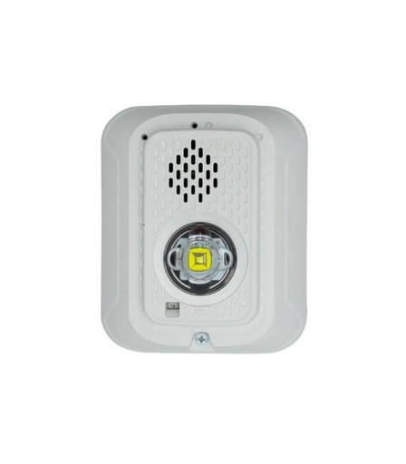 [P2WLED-P] ALTAVOZ/ LUZ ESTROBOSCÓPICA LED 2W PARED BLANCA 4X4 LISO