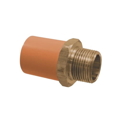 [V5004BI-015] ADAPTADOR MACHO CPVC 1" ROSCADO LATON